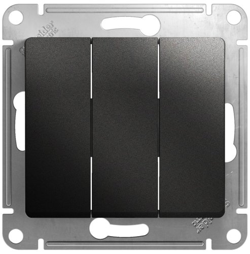 Выключатель без рамки Systeme Electric Glossa 3-кл. антрацит картинка